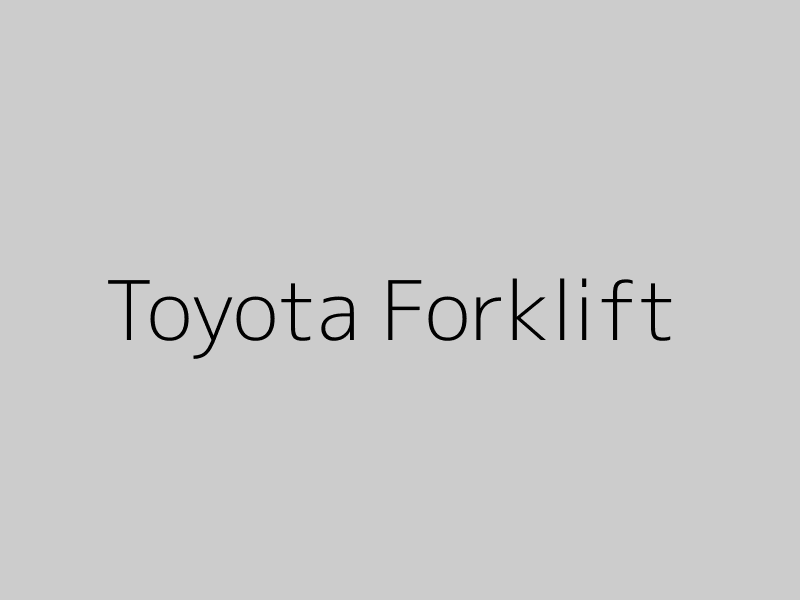 Toyota 8FBE20 Electric Forklift